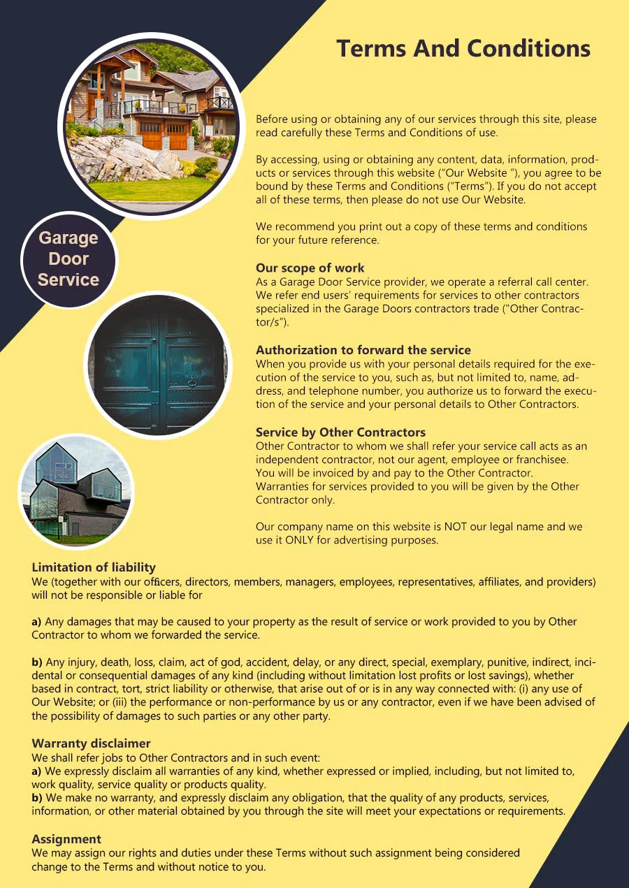 Elite Garage Door Service Boca Raton, FL 561-403-0069 - terms6